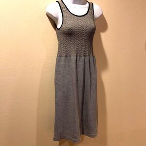 Lark + Grey stretch knit dress black and white